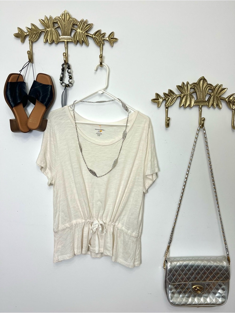 Banana Republic Modal/Cotton Drawstring  Tee L /Xl ptp 22” l 25”